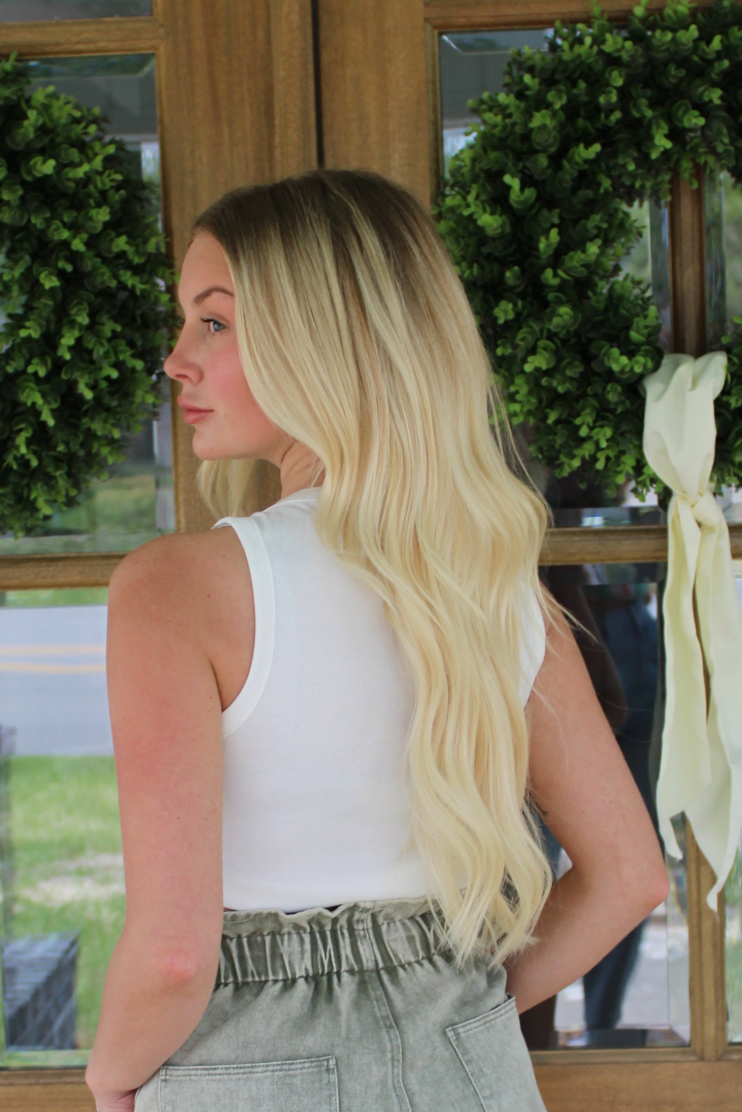 Essential RIbbed White Tank