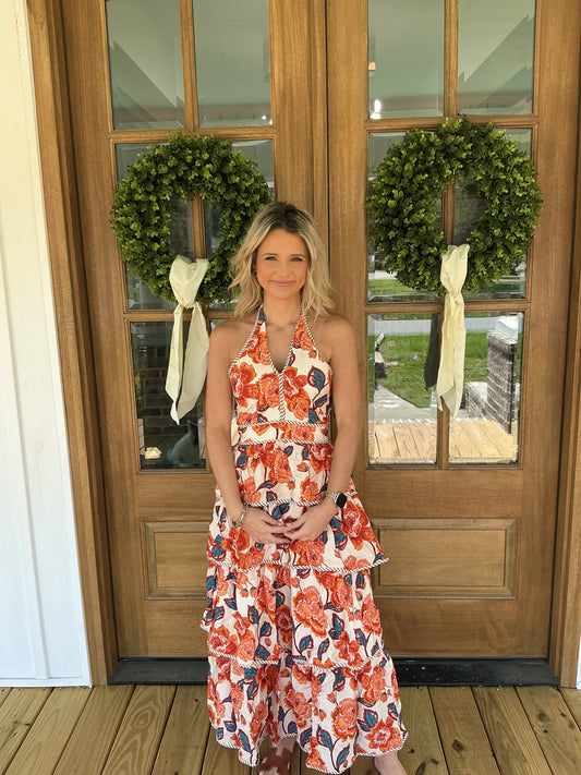 Harvest Bloom Tiered Dress