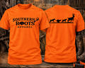 Southern Roots Blaze Orange Running Dogs Tee