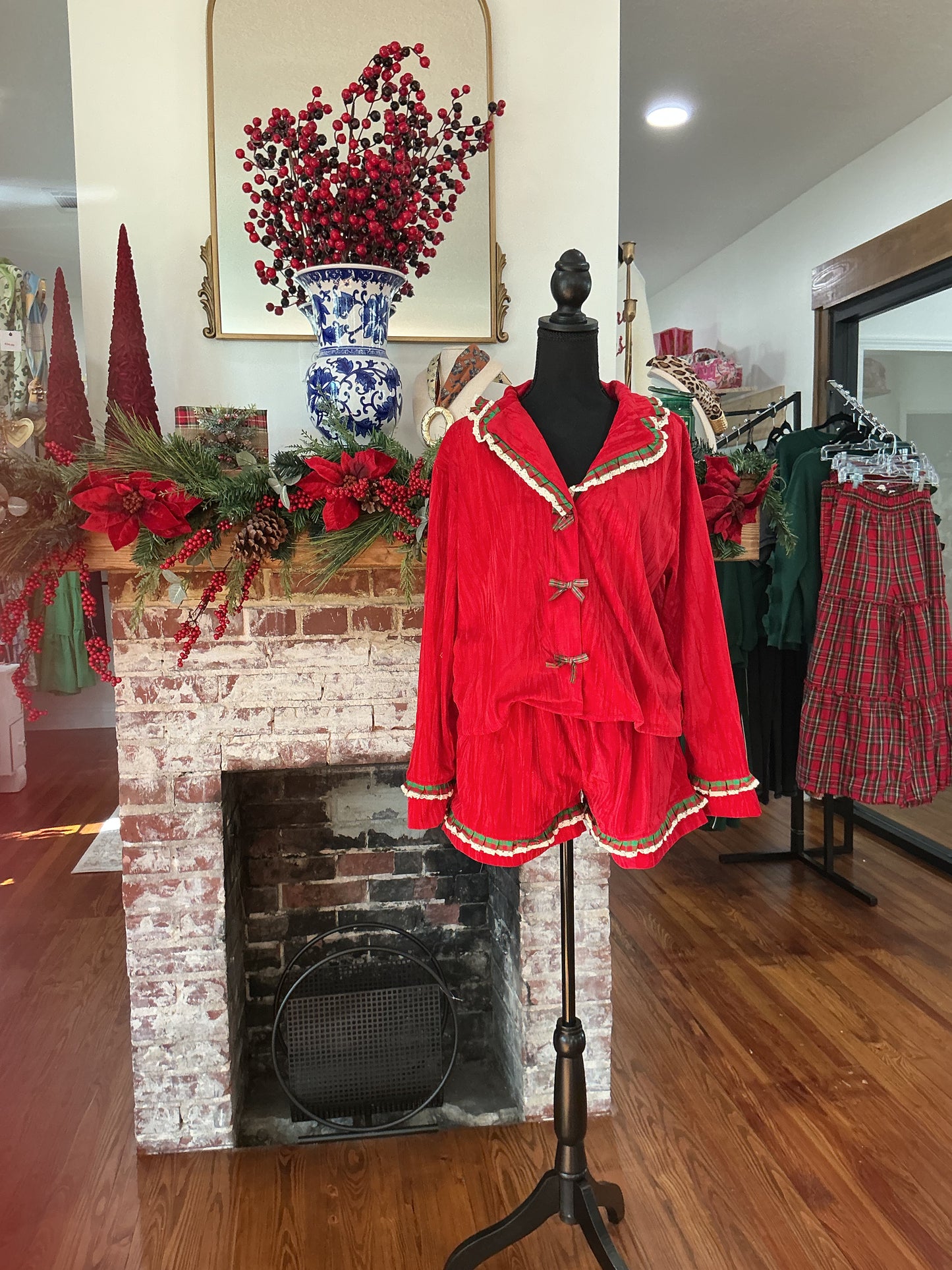 Holly Jolly Velvet PJ Set