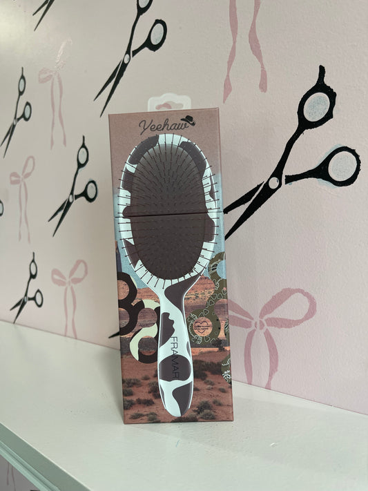 FRAMAR Cow Print Hair Brush